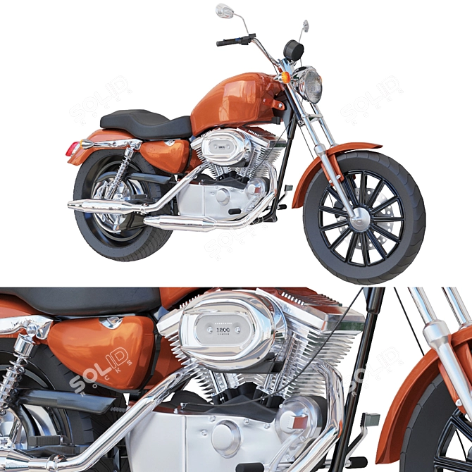 Harley Davidson XL 53C 1200cc Cruiser 3D model image 7