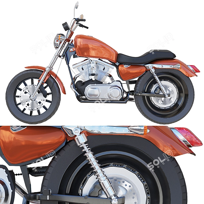 Harley Davidson XL 53C 1200cc Cruiser 3D model image 9