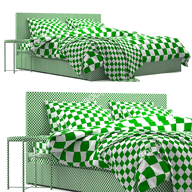 Title: Ikea Malm: Sleek and Spacious Bed 3D model image 2