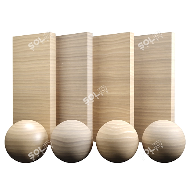 Elegant Pine Wood Varnish 3D model image 1