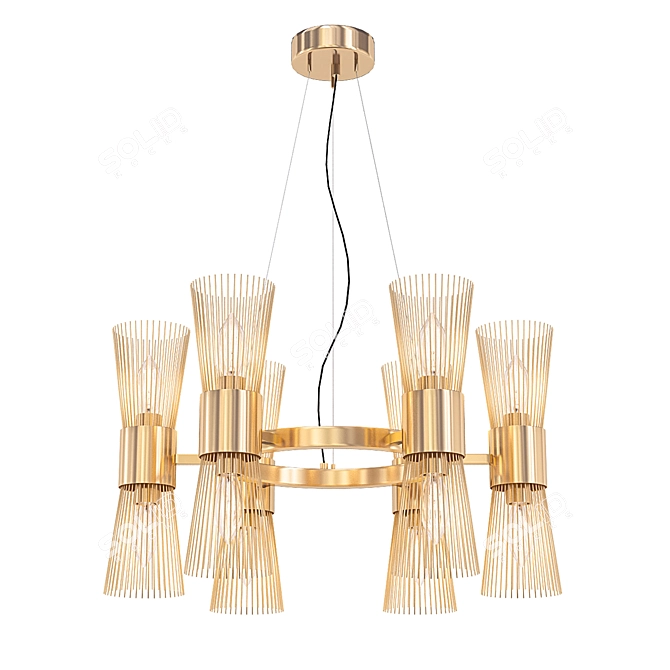 Orso Chandelier 12: Elegant Lighting Solution 3D model image 1