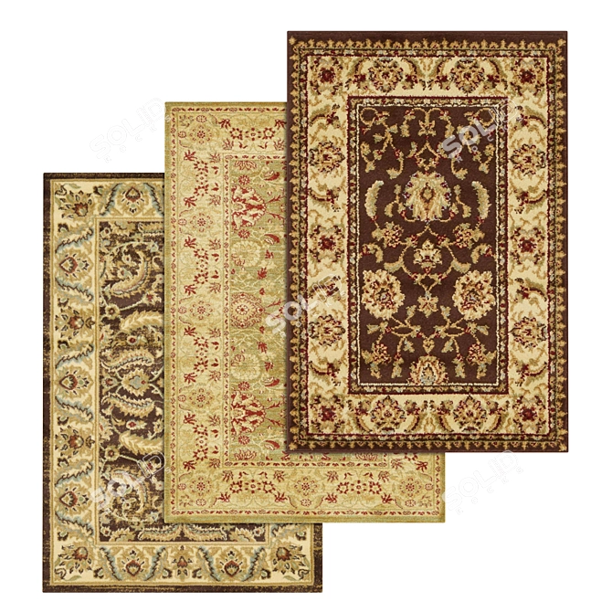 Premium Quality Carpets Set 3D model image 1