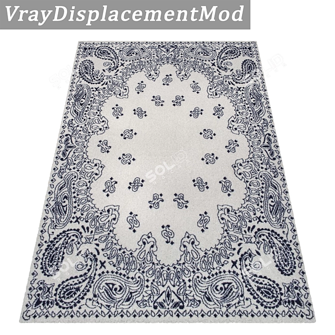 Luxury Rug Set: 3 High-Quality Textured Carpets 3D model image 3