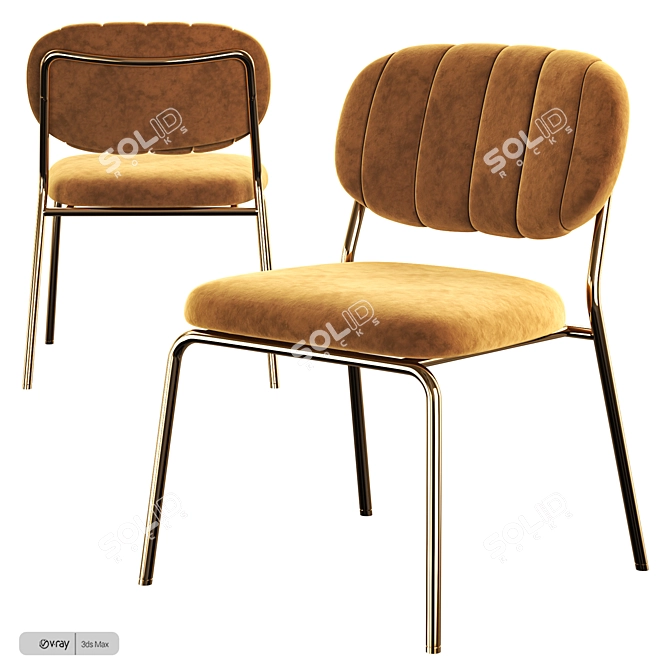 Modern Jolien Lounge Chair: Sophistication in Every Detail 3D model image 1