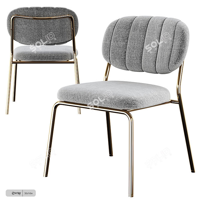 Modern Jolien Lounge Chair: Sophistication in Every Detail 3D model image 2