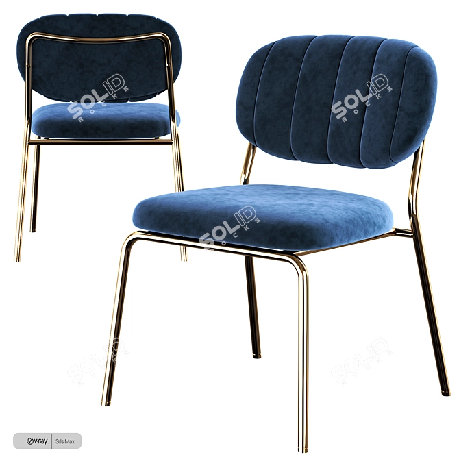 Modern Jolien Lounge Chair: Sophistication in Every Detail 3D model image 3