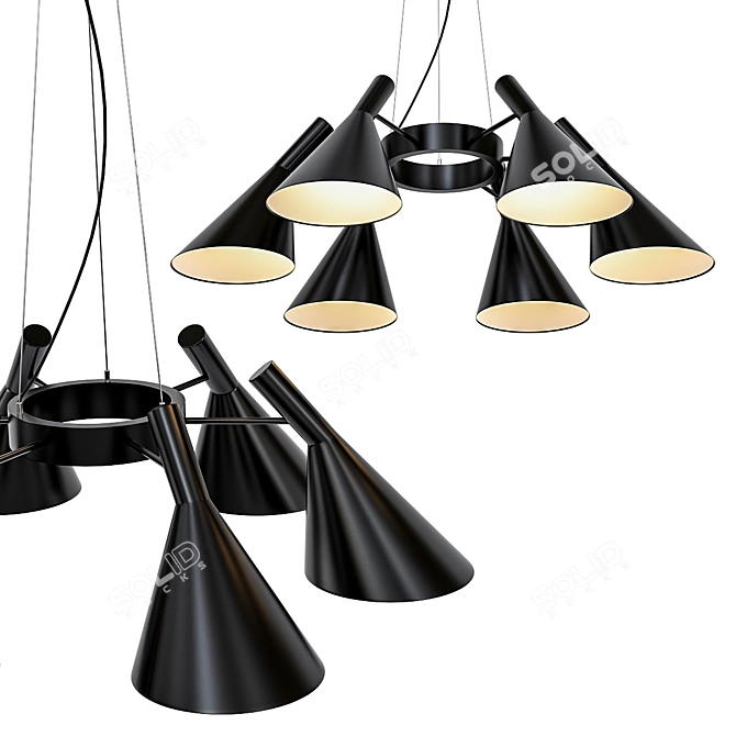 Industrial Mini Pendant Light 3D model image 1