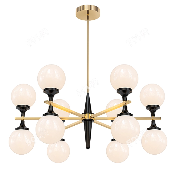 Elegant Ball Valley Chandelier 3D model image 1