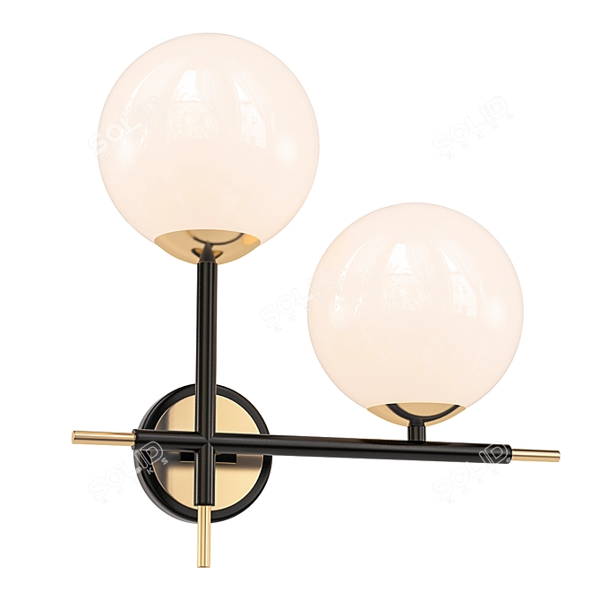 Elegant Senso Right Wall Lamp 3D model image 1