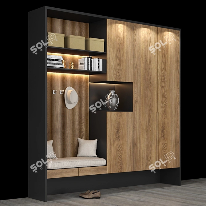 Modern Hall Furniture Set 3D model image 2