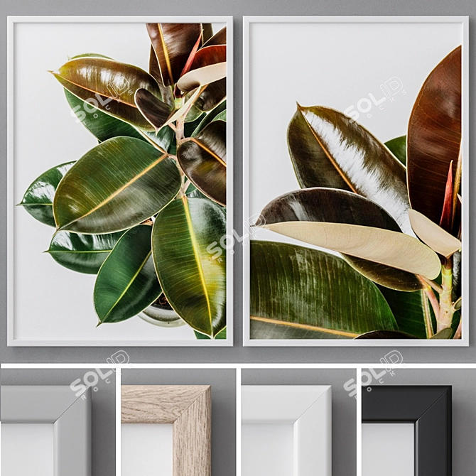 Abstract 60x90cm Photo Frames Set 3D model image 1