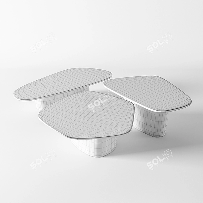 Elegant Capri Coffee Table: Perfect Blend of Style & Function 3D model image 3