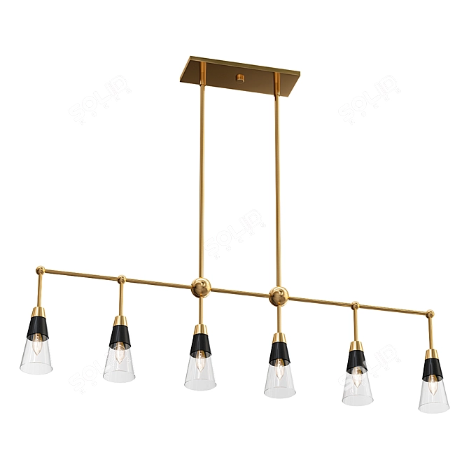 Elegant Island Chandelier 3D model image 1