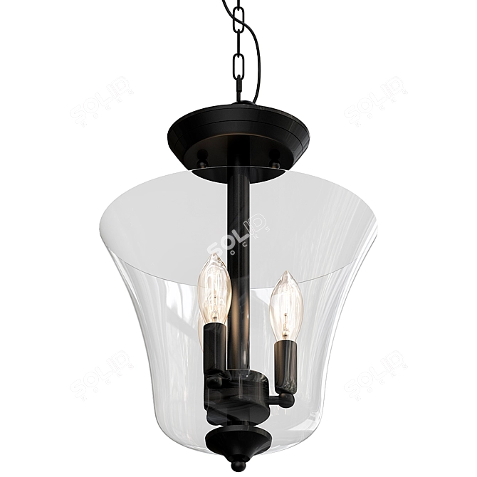 Smokebell Lantern: Vintage Charm 3D model image 1