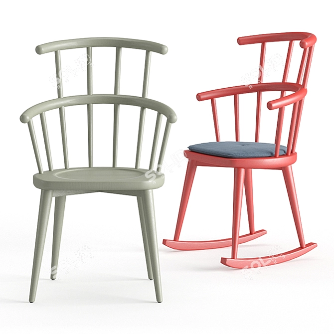 Windsor Revival Chair: Classic meets Contemporary 3D model image 2