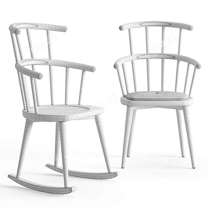 Windsor Revival Chair: Classic meets Contemporary 3D model image 4