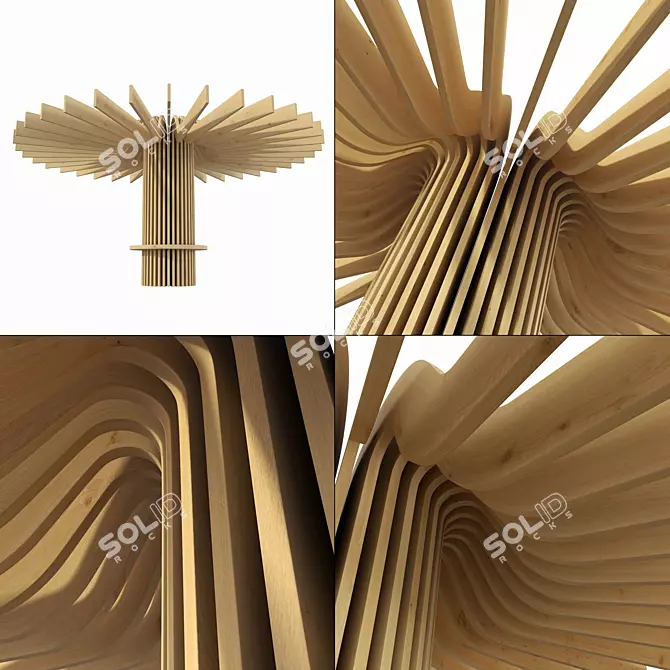 Parametric Ring Column Decor 3D model image 1