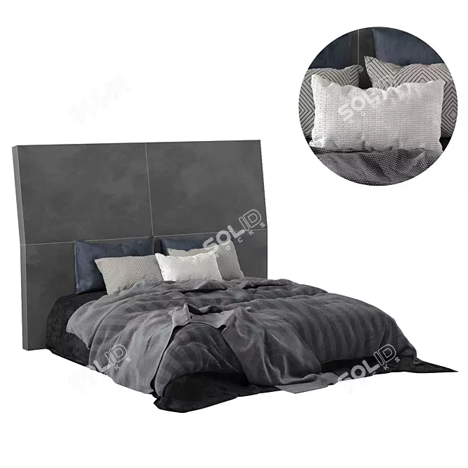 Adairs Bed: Stylish and Modern 3D model image 1