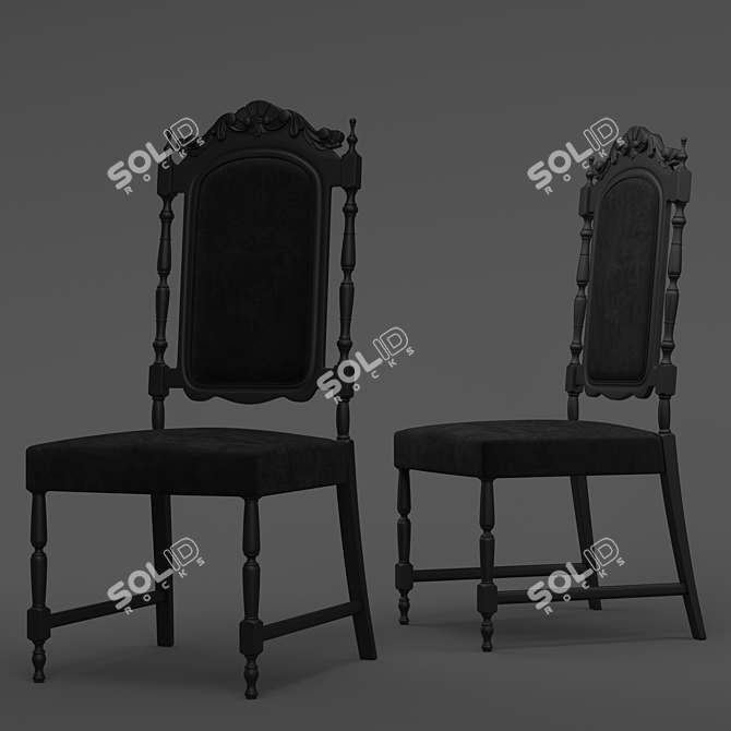 Modern Table & Chair Set 3D model image 5