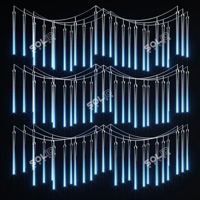 Frosty Icicle Garland 3D model image 3