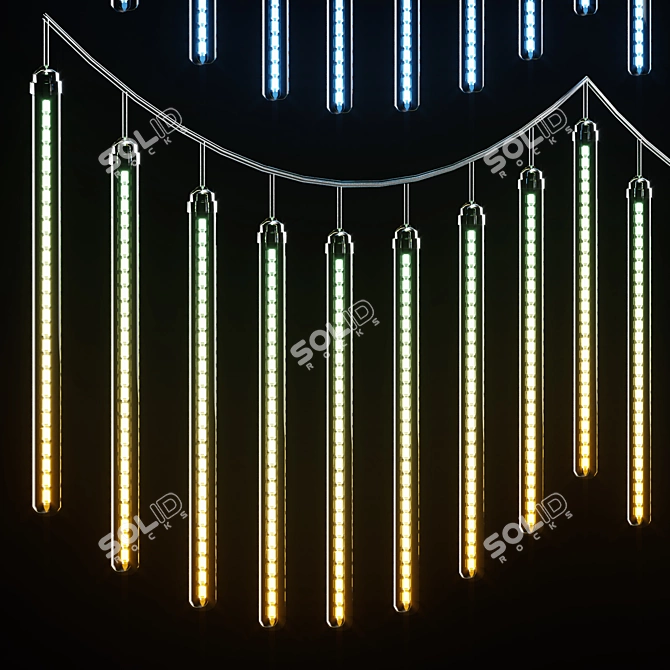 Frosty Icicle Garland 3D model image 9