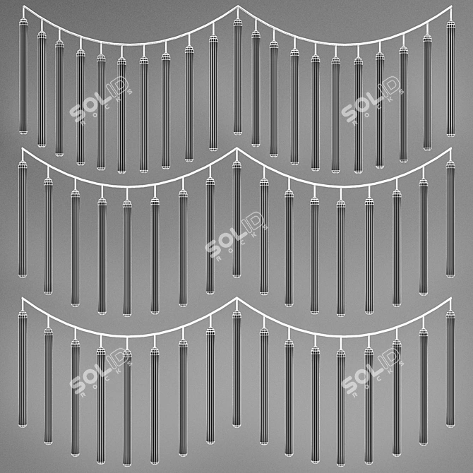 Frosty Icicle Garland 3D model image 10