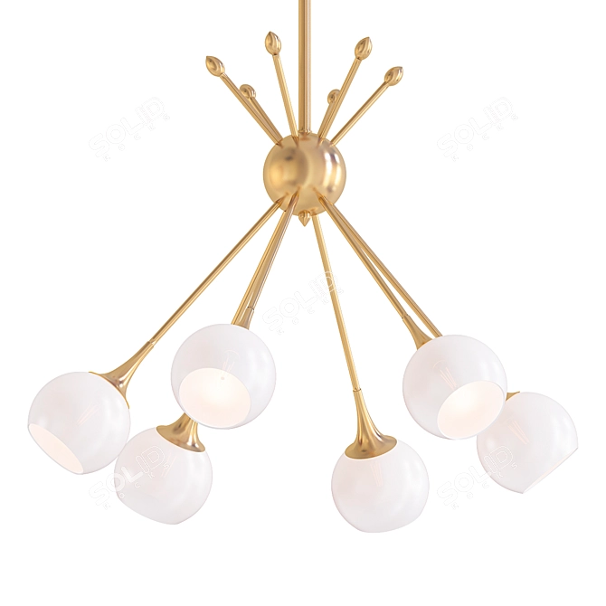 MidCentury Mobile Chandelier 3D model image 1