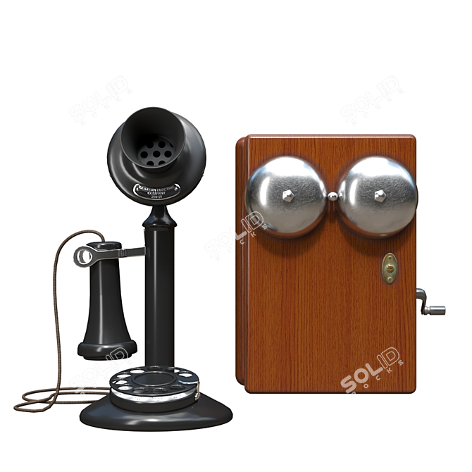 Retro Bell Telephone Vintage 3D model image 1