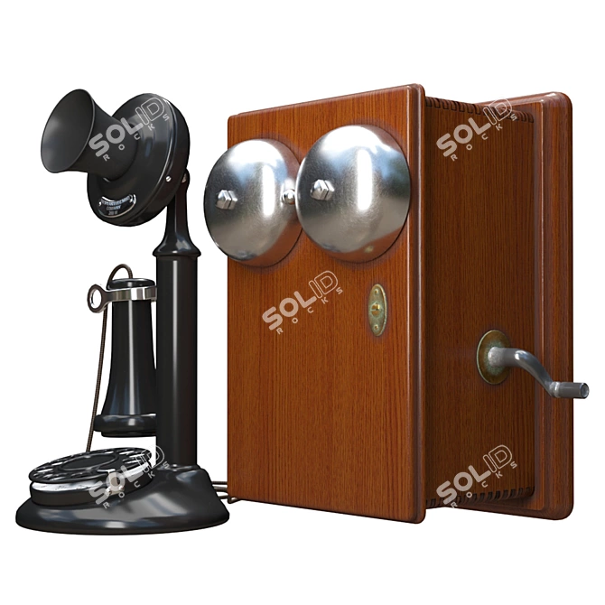 Retro Bell Telephone Vintage 3D model image 5