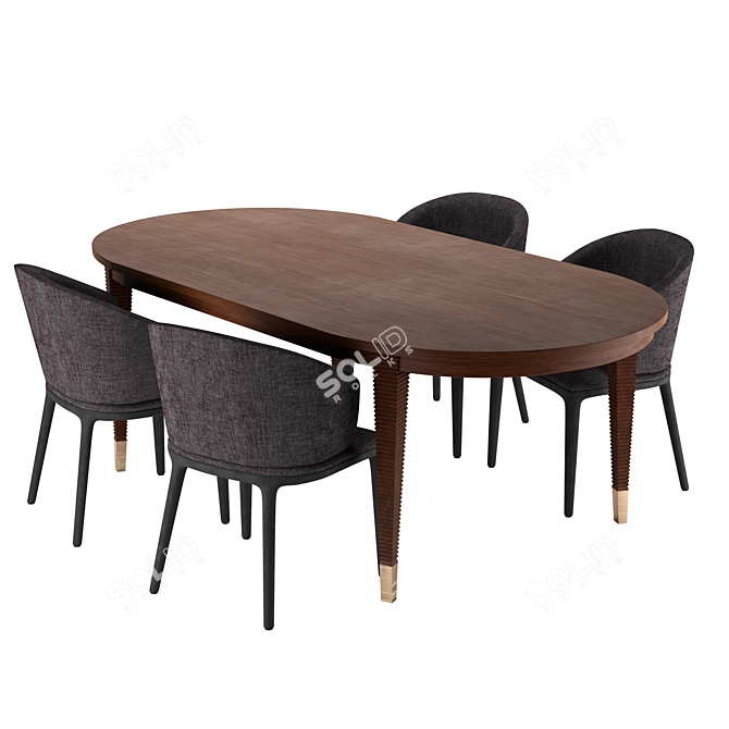 Elegant Opera 2 Dining Table 3D model image 2