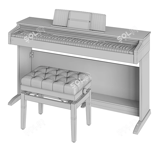 Casio AP-270 Celviano: Premium Digital Piano 3D model image 5