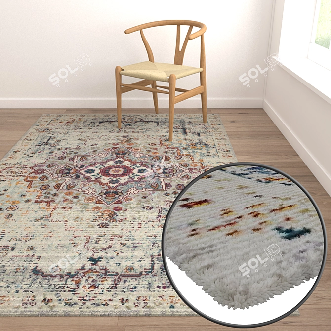 Luxury Carpet Set for Exquisite Interiors 3D model image 1