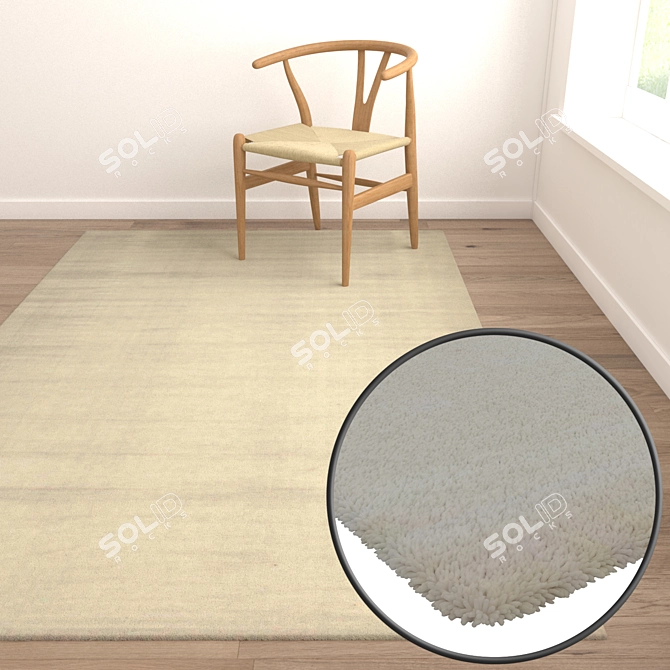 Luxury Carpet Set: 3 High-Quality Textures 3D model image 5