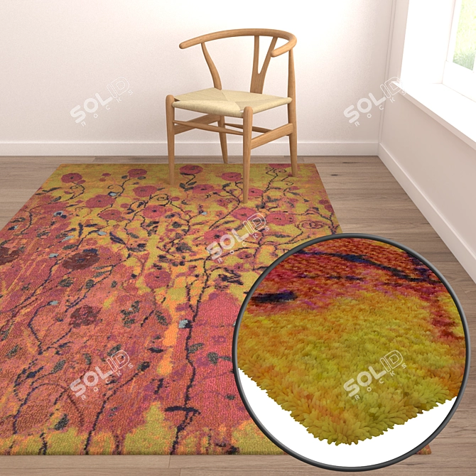 Luxury Carpet Set 3D 3D model image 5