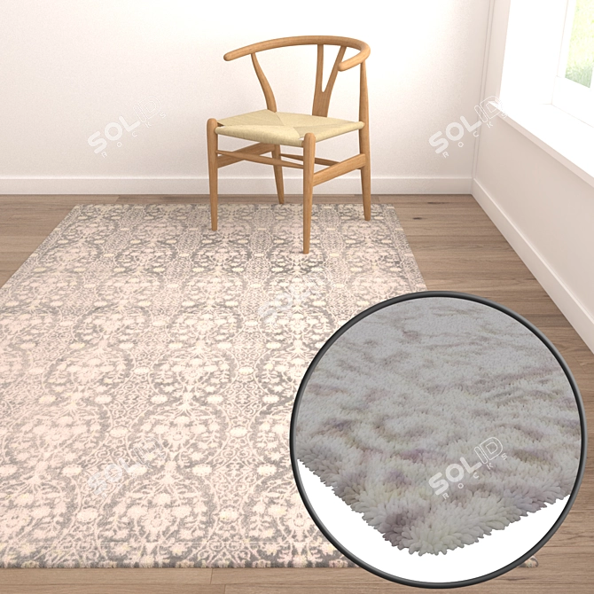 Premium Carpets Set: High-Quality Textures and Versatile Usage 3D model image 5