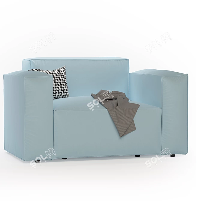 Stylish Comfort: 3D-Designed Armchair 3D model image 3