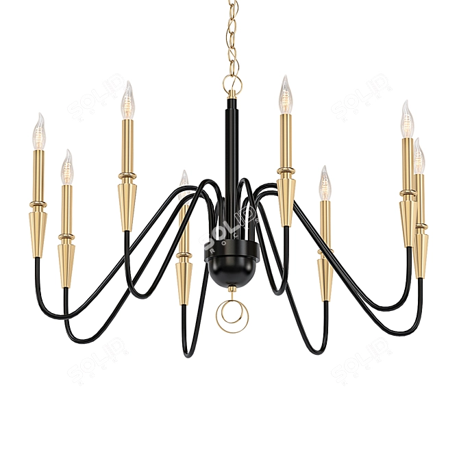 Elegant Hotel Room Chandelier 3D model image 1