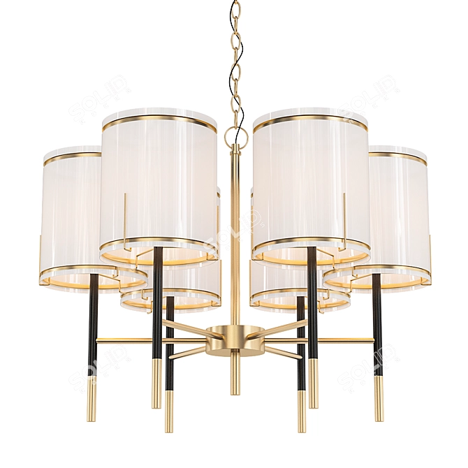 Nordic Copper Chandelier: Modern, American, Country 3D model image 1