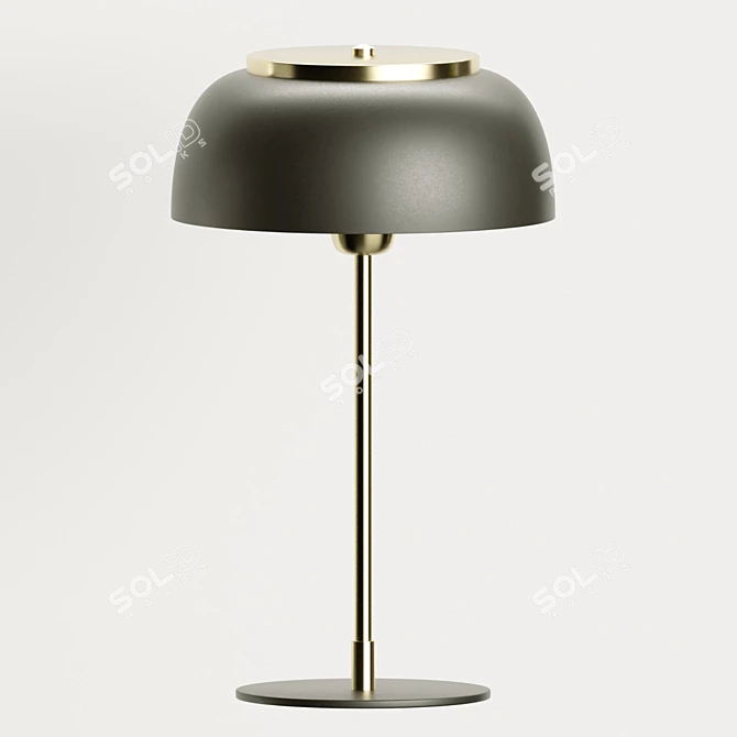 Iconic SETA Lamp: Black & Gold 3D model image 1