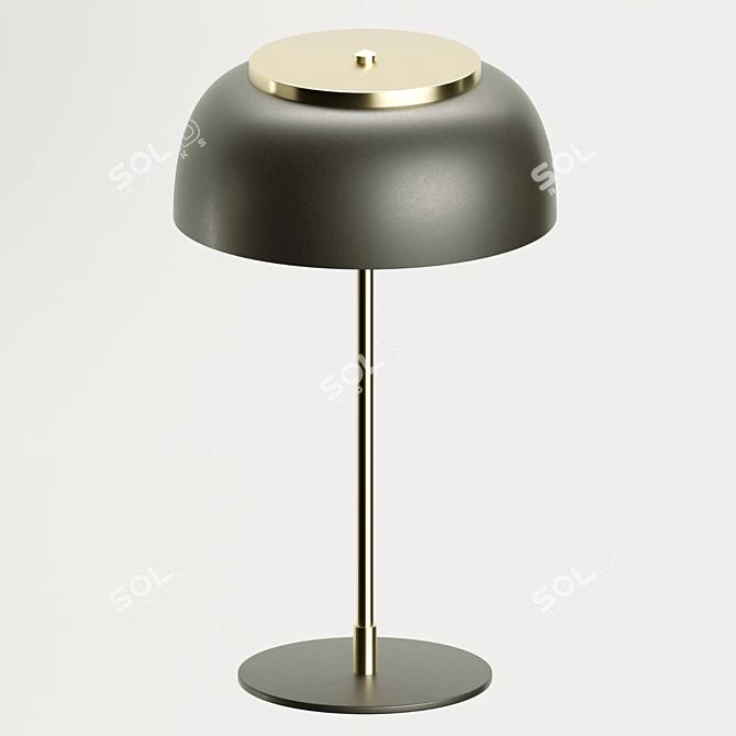 Iconic SETA Lamp: Black & Gold 3D model image 2