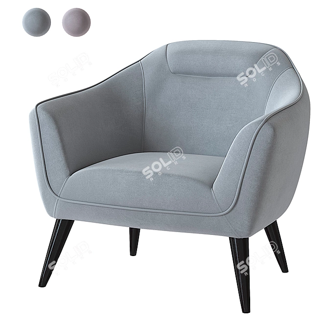TICIAN Armchair: Elegant and Comfortable 3D model image 10
