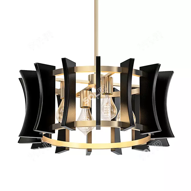 Elegant Garcia Convertible Chandelier 3D model image 1