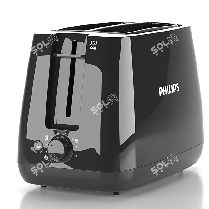 Philips HD2581 00 Toaster - White or Black 3D model image 4