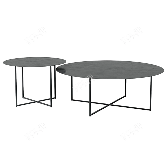 Elegant Circle Coffee Table 3D model image 4