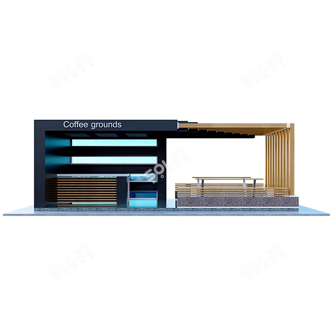 Modern Street Coffee Haven 3D model image 2