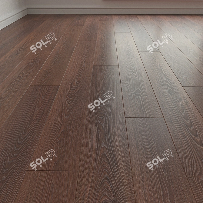 Title: Mocha Sherwood Oak Laminate Parquet 3D model image 1