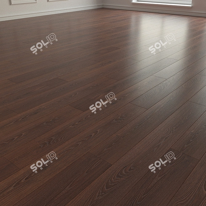 Title: Mocha Sherwood Oak Laminate Parquet 3D model image 2