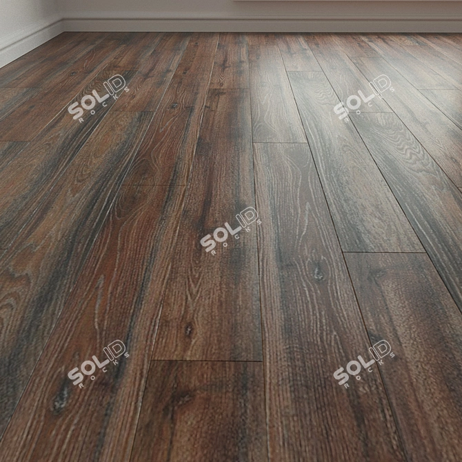 Romantic Oak Laminate Flooring 3D model image 1