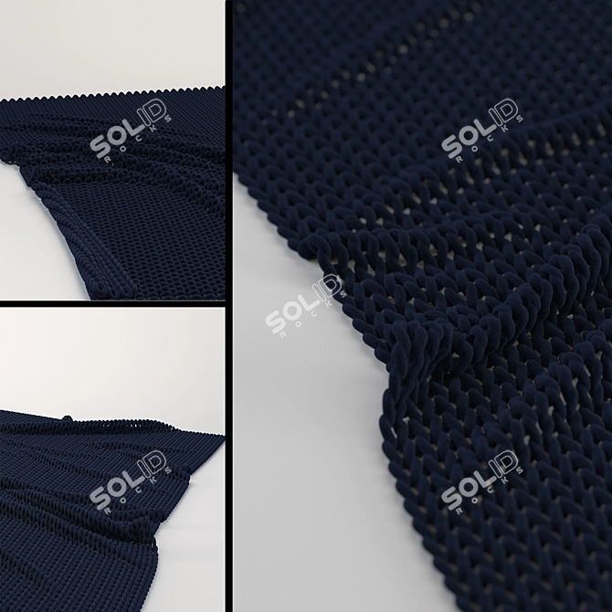 Cozy Knitted Carpets for a Warm Home 3D model image 1