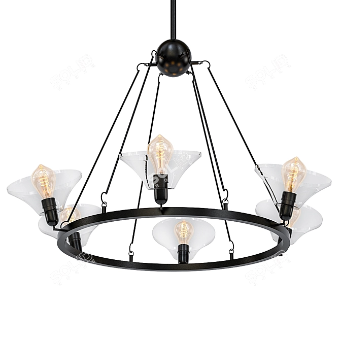 Modern Pendant Light: WICKS 3D model image 1